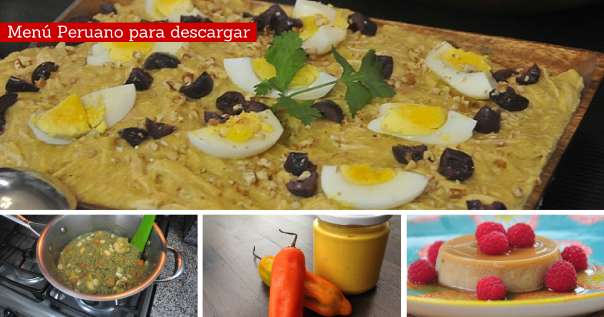 Menú cocina peruana saludable - PDF para descargar - LA ESPÁTULA VERDE