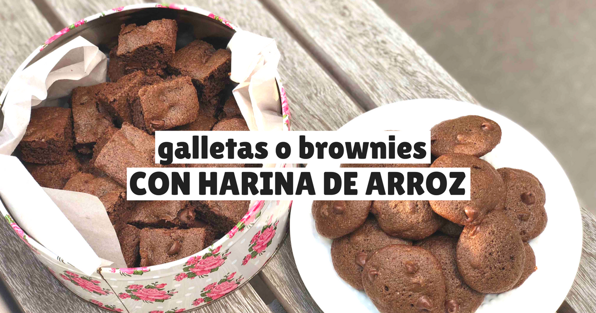 Brownies y galletas de chocolate con harina de arroz - LA ESPÁTULA VERDE