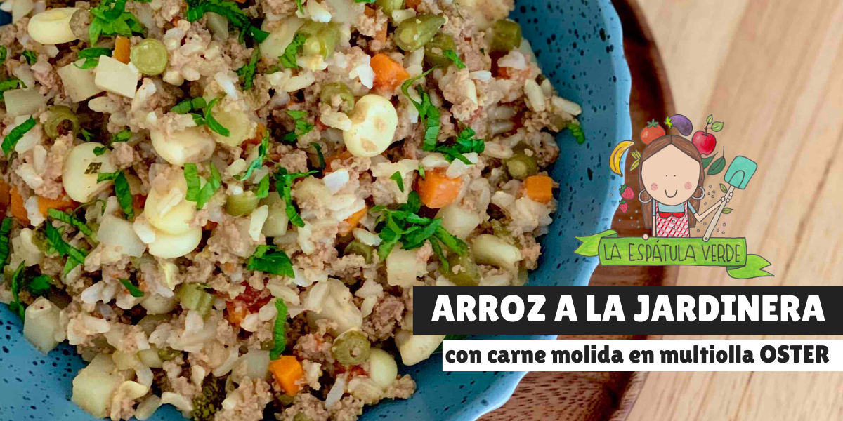 Cómo hacer arroz integral a la jardinera con carne - LA ESPÁTULA VERDE